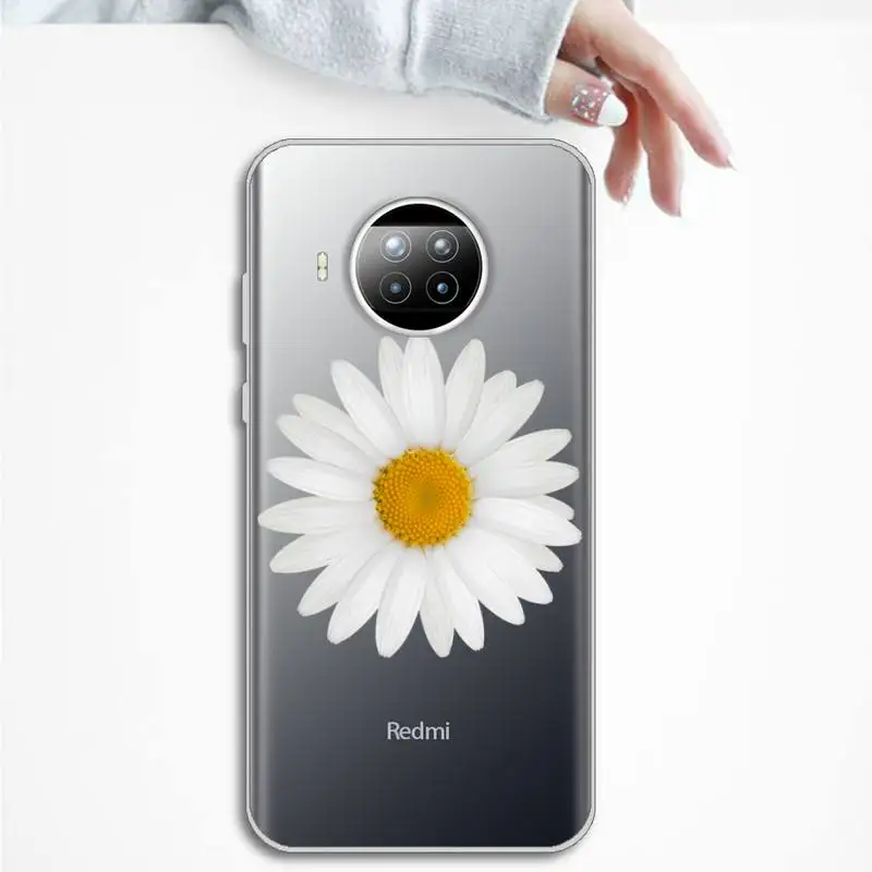 

Flower daisy Phone Case Transparent Clear for Xiaomi Redmi note 10 t 8 9 pro lite 11