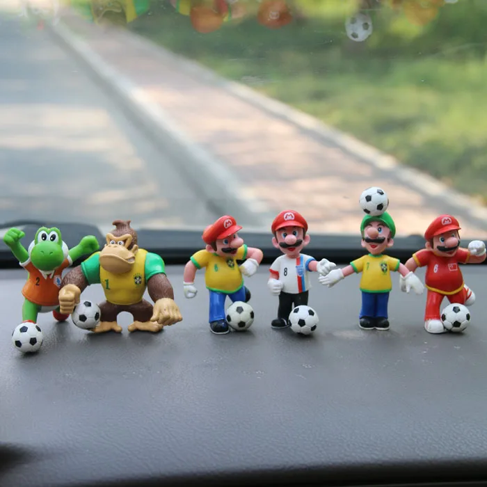 2 4 шт. без повтора Размер 7 см японский мультфильм Супер Марио футбол косплей