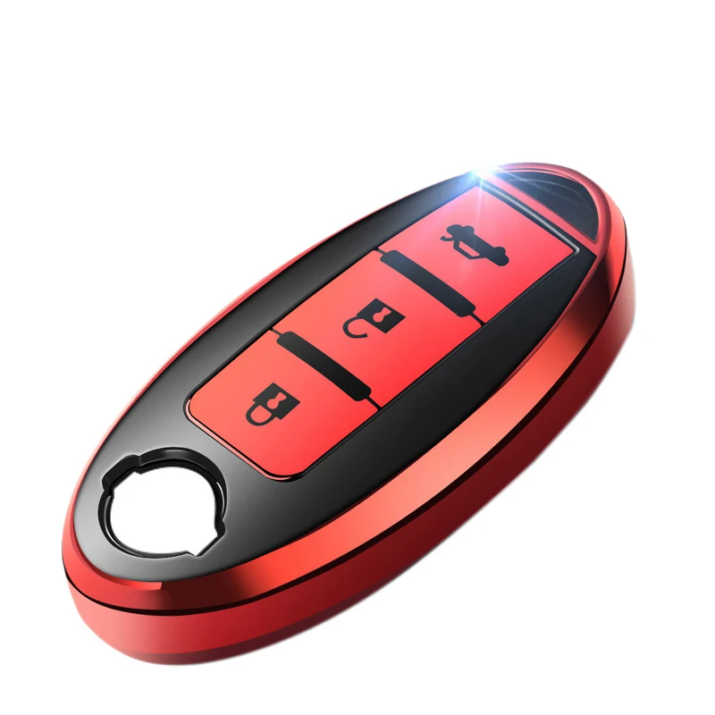 Чехол для автомобильного ключа из ТПУ с тремя кнопками Nissan Qashqai J10 J11 X Trail T31