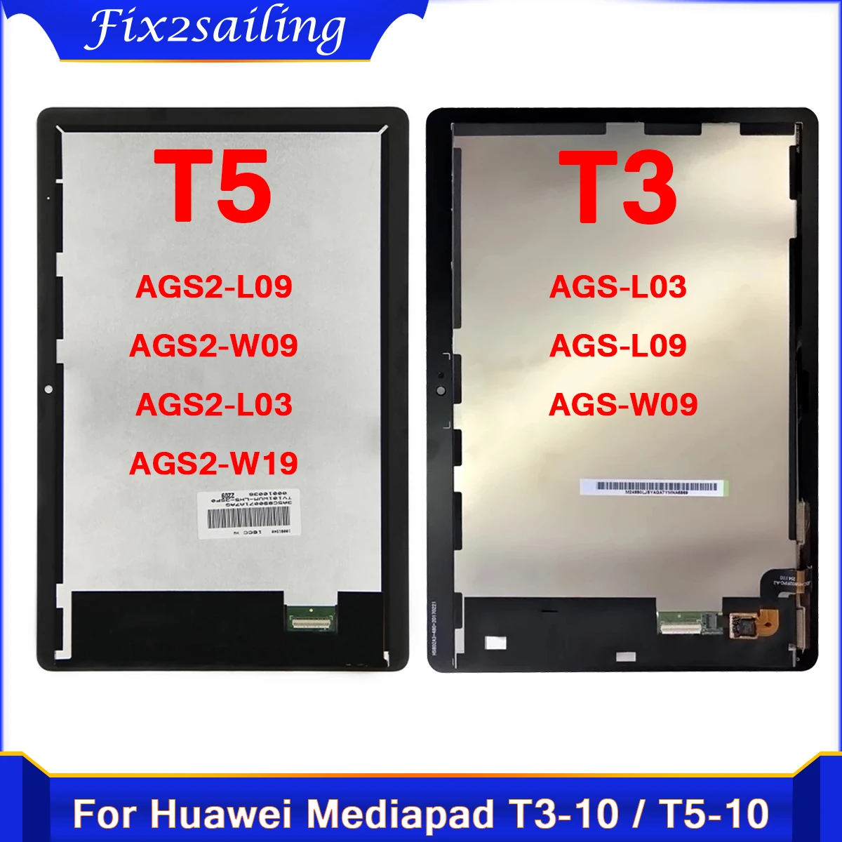 

Тестовый ЖК-дисплей для Huawei MediaPad T3, T5, 10 дюймов, AGS-L03 AGS-L09 AGS-W09, цифровой преобразователь сенсорного экрана в сборе
