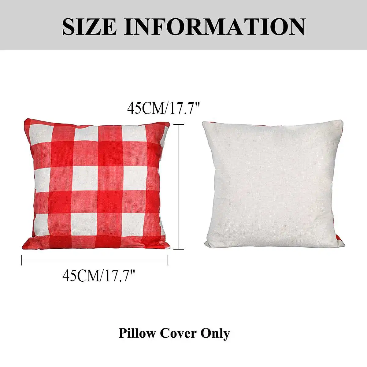 

45x45cm Linen Check Plaid Throw Pillow Covers Decorative Christmas Cushion Covers Cotton Linen Pillow Case Home Decor