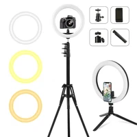 dimmable led selfie ring light with tripod usb fill light ring lamp big photography ringlight with stand for tiktok youtube