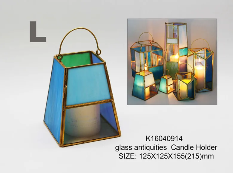 

Candle Holders Home Decor Wedding Decoration Table Centerpiece Creative European Retro Stained Glass Candelabros Portavelas