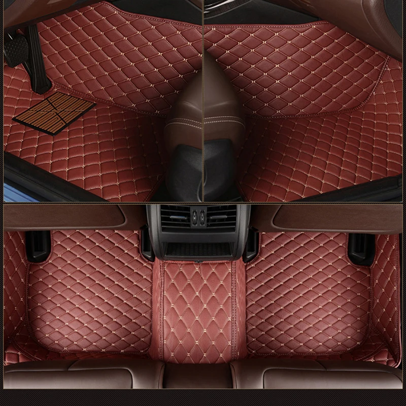 

leather Custom car floor mat for FORD Focus fusion Mondeo Taurus Mustang GT Territory Ranger Galaxy Kuga carpet car accessories