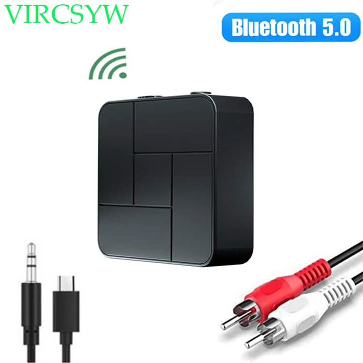 

Bluetooth 5.0 Receiver Transmitter 3.5mm 3.5 AUX Jack RCA USB Dongle Wireless Audio Adapter Handsfree Call For Car TV PC Speaker