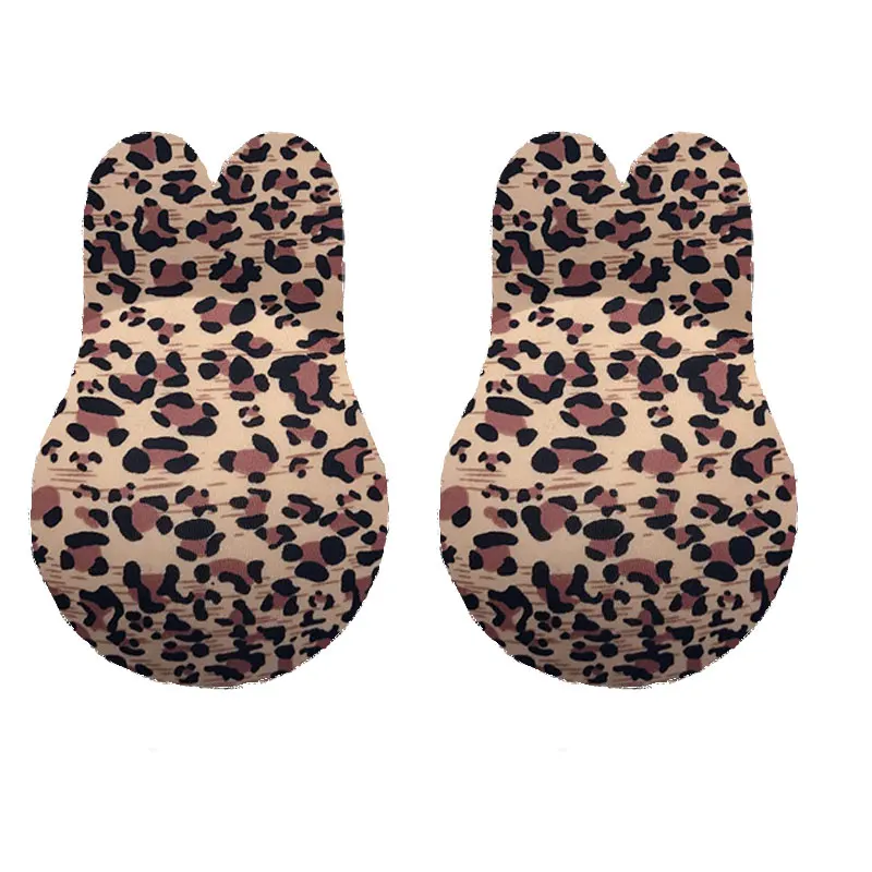 Leopard Невидимый бюстгальтер без бретелек лента липкая на без бретелек грудной лифтинг лента Дамское белье сексуальный клейкий кролик бюстгальтеры для женщин пуш-ап - Цвет: Leopard