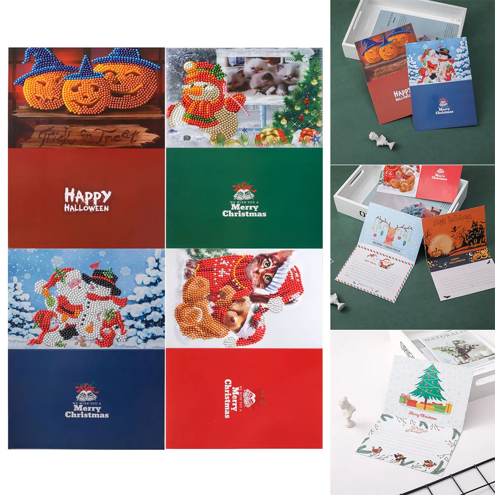 Горячая продажа DIY бриллиантовый рисунок Рождество Набор открыток новый год