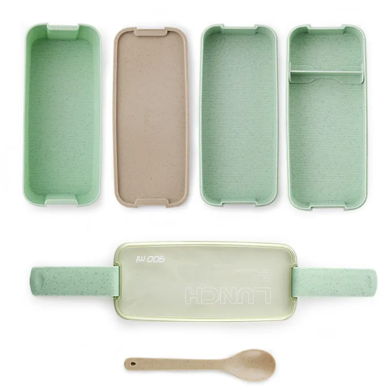 3-Layer Creative Plastic Lunch Box Food Containers Microwave Bento LuBox For Student Portable Storage Case Picnic Hiking | Дом и сад