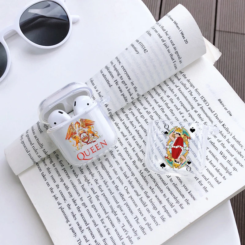 Футляр для беспроводных наушников Freddie Mercury Rainha banda Soft Shell Bluetooth Wireless Earphone Case For Apple Airpods Charging Box Secret Text Fundas Cover on - Футляр для беспроводных наушников Freddie Mercury Rainha Banda Soft Shell с функцией Bl