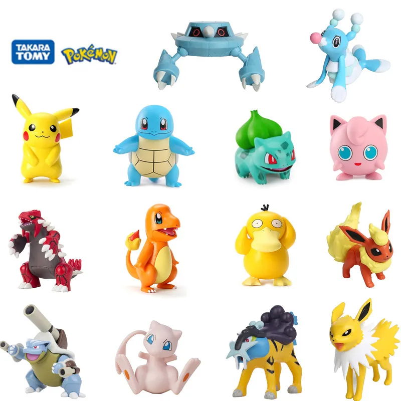 

14Styles Tomy New Pokemon 5-9CM Anime Figures Pikachu Charmander Psyduck Different Pet Action Model Toys Kids Gift Bulk Buy Lot