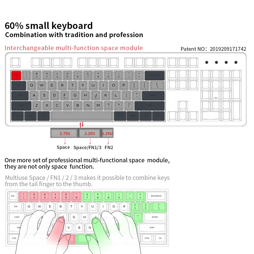 GK61X Mechanical Keyboard DIY Kit Hotswap GK61 Upgrade Version 60% Compatible Cherry MX Gateron Kailh Switches | Компьютеры и офис