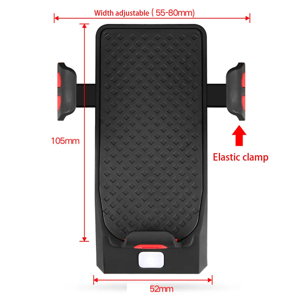Велосипедный держатель для телефона 4 в 1 фонарик звуковой сигнал зарядка