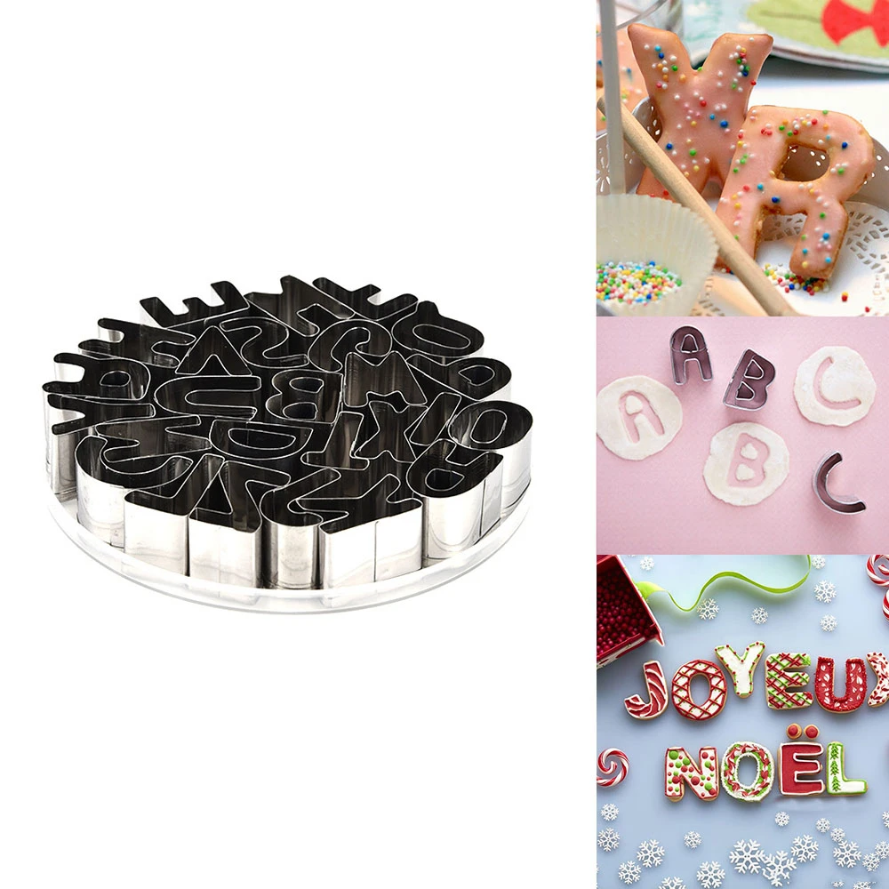 26 шт./компл. алфавит для нарезки печенья в виде пресс форм Нержавеющая сталь