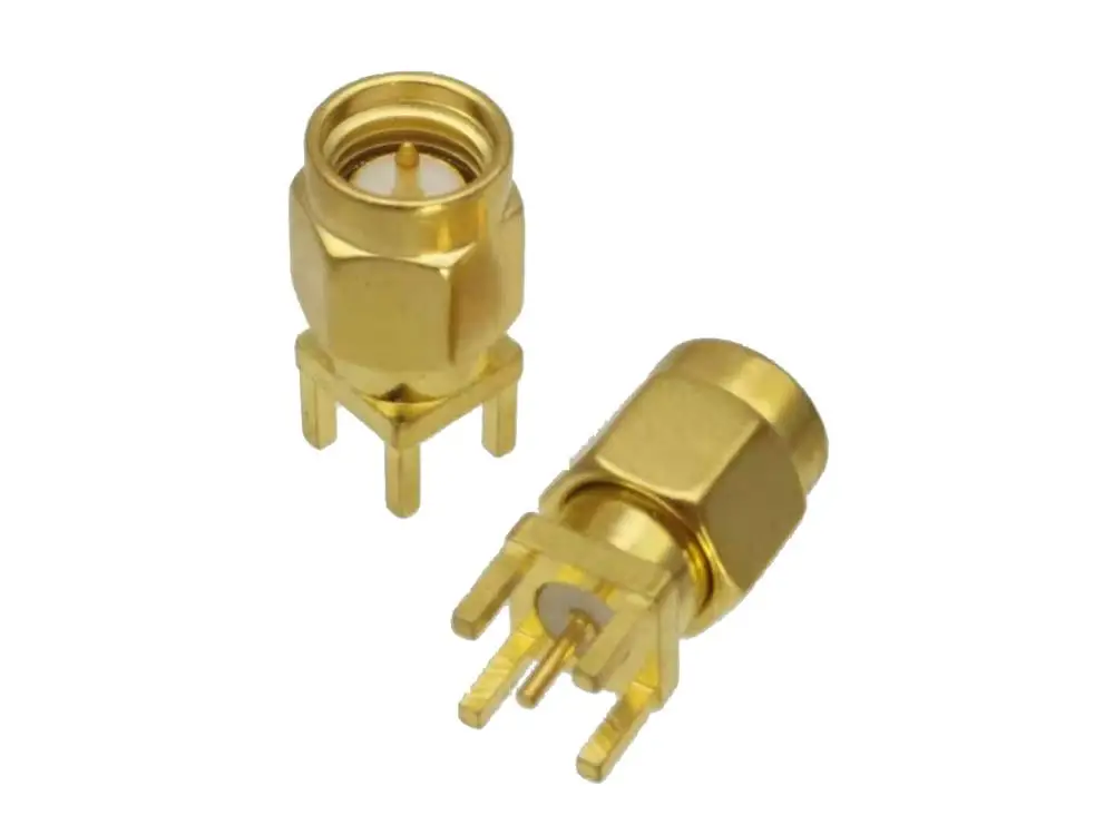 

Connector SMA male Plug solder PCB mount straight RF Coaxial