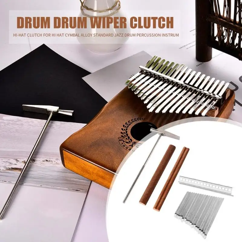17 клавиш Kalimba DIY стальные ключи + деревянная моста стальная настройка Комплект