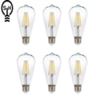 Лампа накаливания St64 8 Вт E27 ретро Эдисон 220-240 В винтажная лампа 6 шт.лот 4000k стеклянная лампа