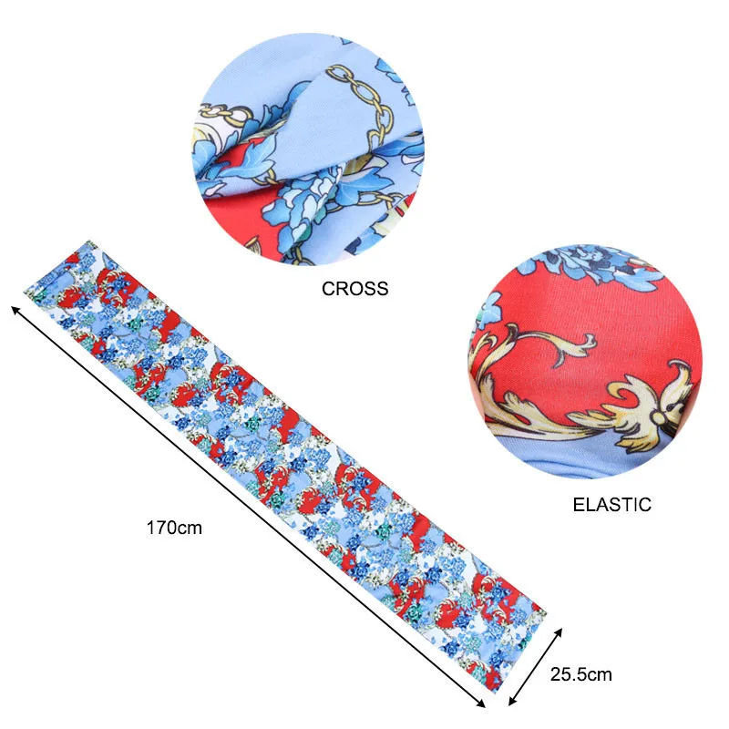 Хиджабы Helisopus с этническим принтом женская мусульманская Бандана длинным