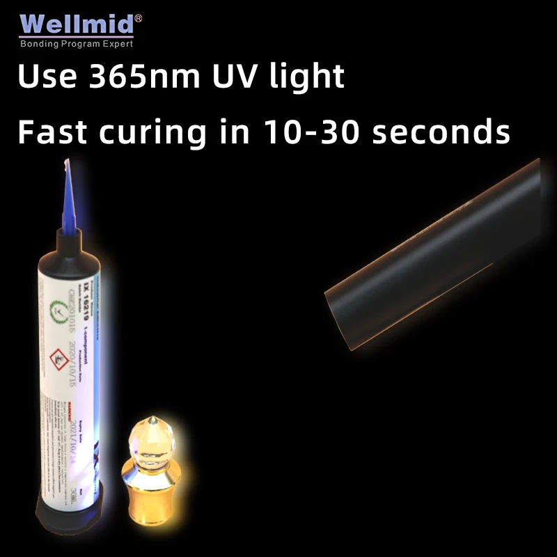 Клей для УФ-отверждения кристально прозрачный твердый полимерный клей
