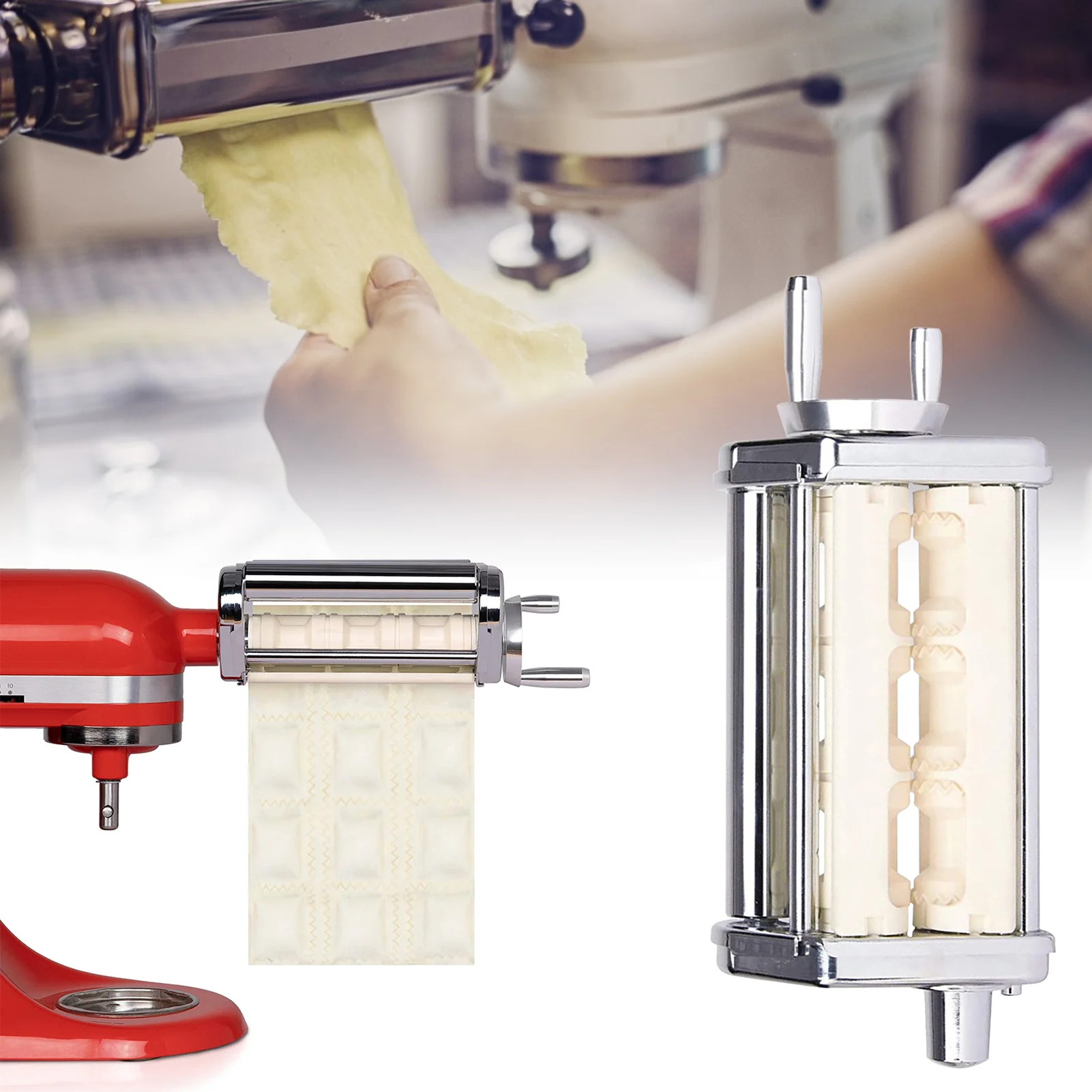 

Ravioli Maker Mixers Attachment For Kitchenaid Stainless Steel Nudeln Machine Kitchen Pasta Tool