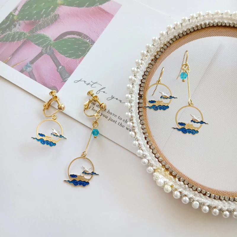

Dangle earrings Classic asymmetric Tassel pendant earrings female Vintage Chinese wind earrings for women Nightclub jewelry