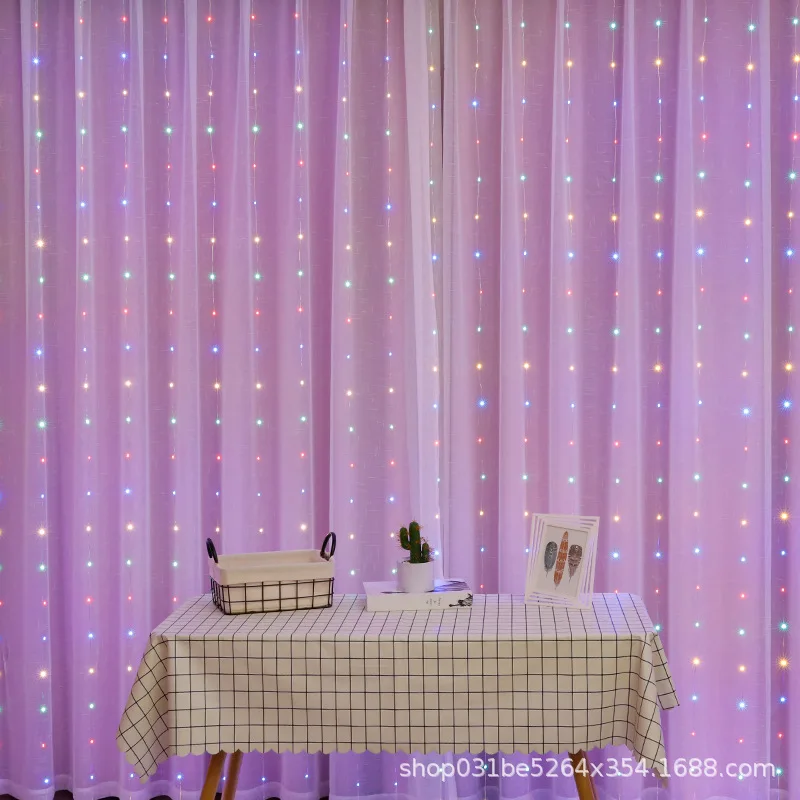 

Curtain Led Fairy Lights With Hook Room Christmas String Lights Decor For Wedding 2022 New Year Holiday Garden Decoration