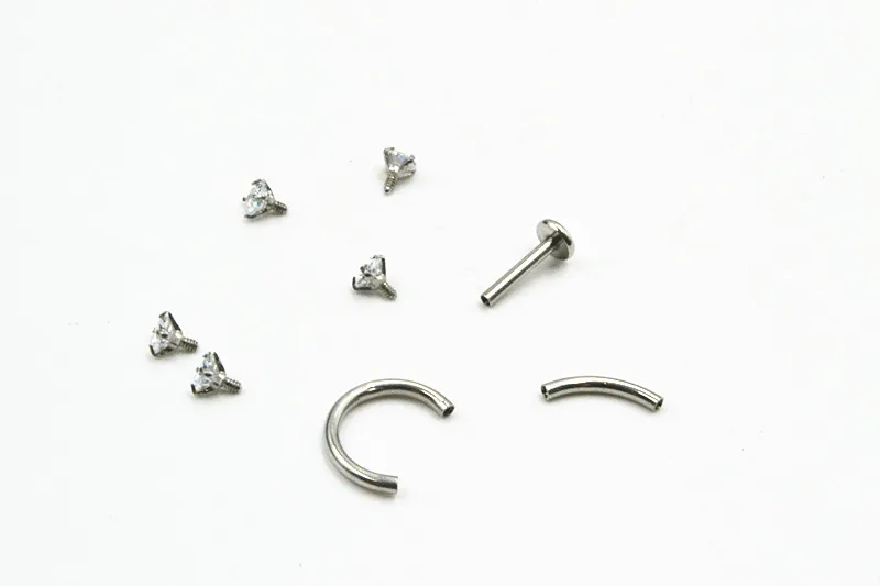 Бесплатная доставка партия 50 шт. 16 г ювелирные изделия для пирсинга тела с