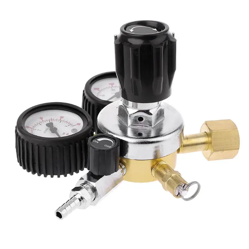 

CO2 Regulator Keg Beer Regulator with Pressure Relief Valve for Gas 0-3000PSI (Dual Gauge) Carbon Dioxide Reducer C7AC