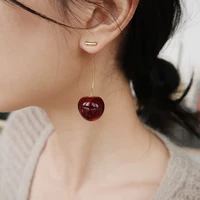 2021 personalized cherry earrings earrings for women korean fashion accessories for women dangle earrings