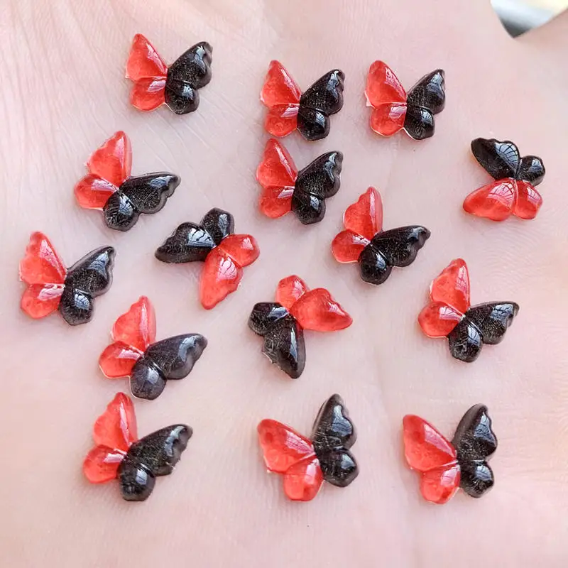 DIY 80 шт. 10 мм красочная бабочка стразы аппликация с камнями и кристаллы кабошон