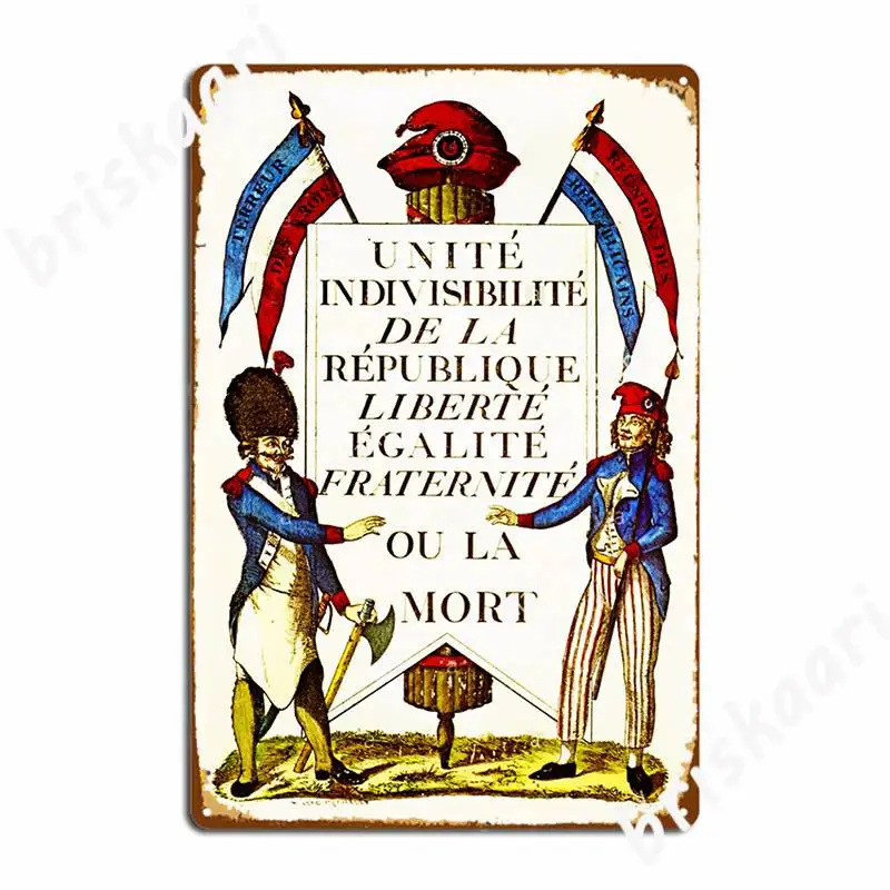 

Французский революционный плакат, металлический знак, винтажный постер для паба, гаража, стены, пещера, фотография