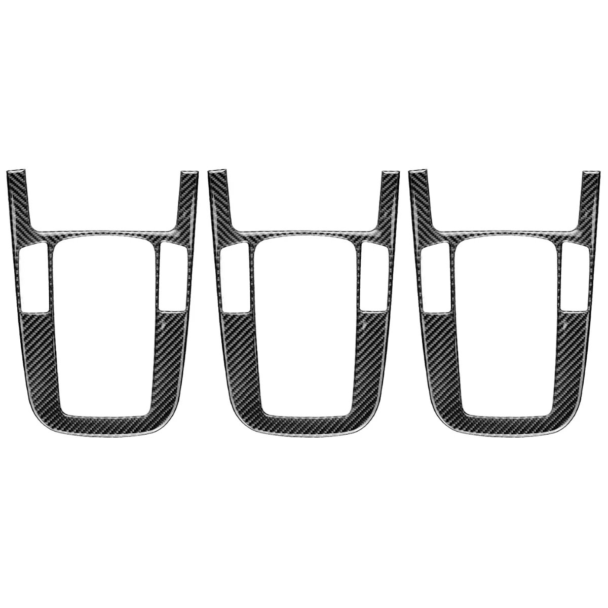 

3pcs Car Styling Gear Panel Decorative Sticker Carbon Fiber Decorative Decal for A4L A5 Q5 2009-2018