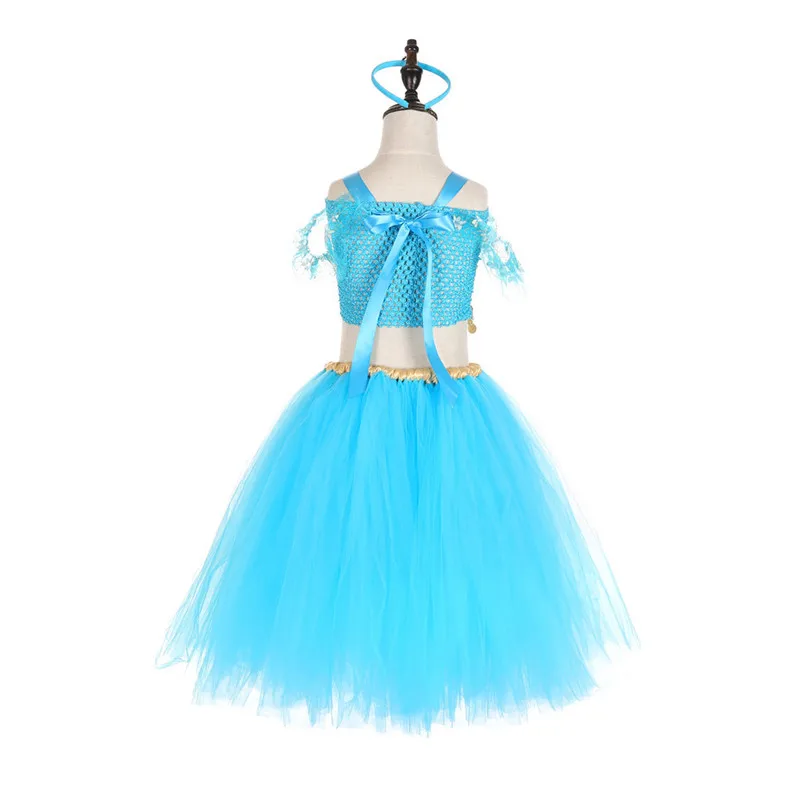 Платье-пачка для девочек платья с разрезом комплект одежды принцессы из двух