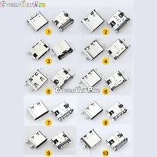 10model 60pc Micro USB Type C Connector jack Charging Dock port Plug Type-C Socket Female jack For Xiaomi Huawei Nokia HTC etc.