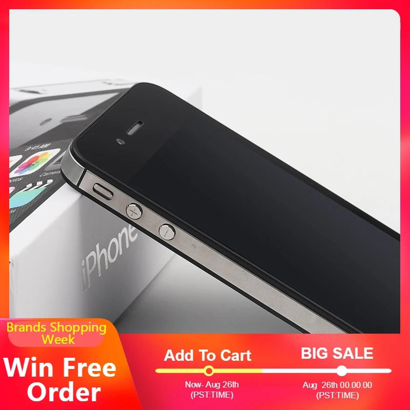 Оригинальный разблокированный Apple iPhone 4S Smarthones 8 ГБ/16 ГБ/32 Гб ПЗУ GSM WCDMA wifi gps 3 5