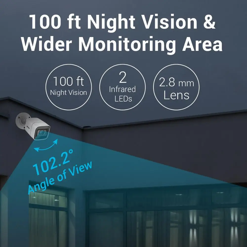 ANNKE 4X Ultra HD 8MP камера TVI CCTV Открытый Всепогодный 4K комплект видеонаблюдения с EXIR ночного видения оповещения по электронной почте