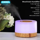 Аромадиффузор, 500 мл, ультразвуковой увлажнитель воздуха, очиститель воздуха, 7 цветов, светодиодная подсветка, мини-генератор тумана для офиса и дома