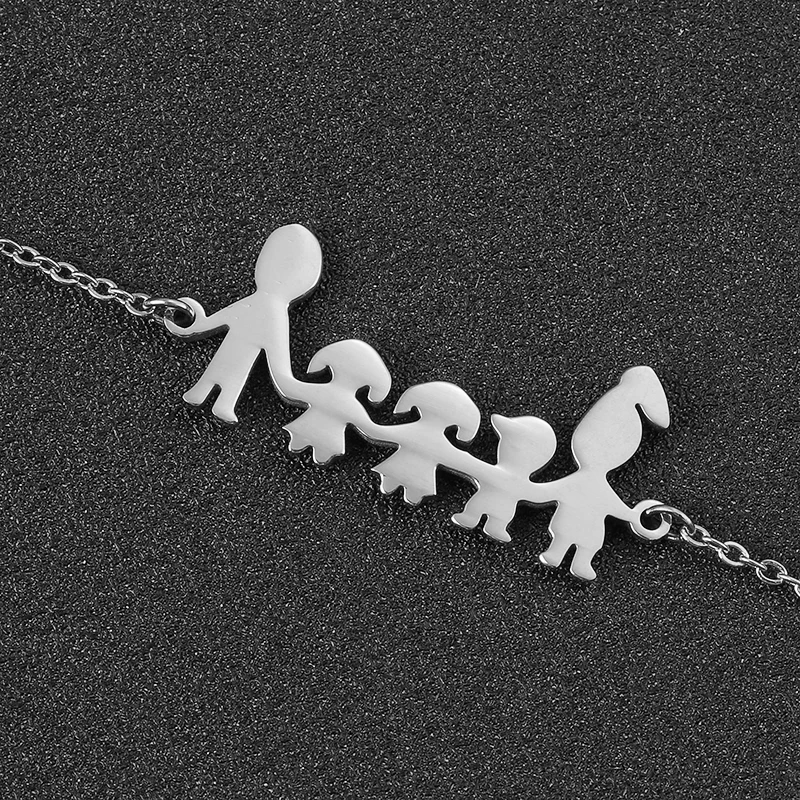 Браслеты с шармами для женщин мужчин пап девочка мальчик мама фигурка браслета