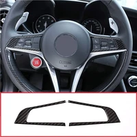 for alfa romeo giulia 2016 2019 car interior steering wheel button frame trim cover accessories