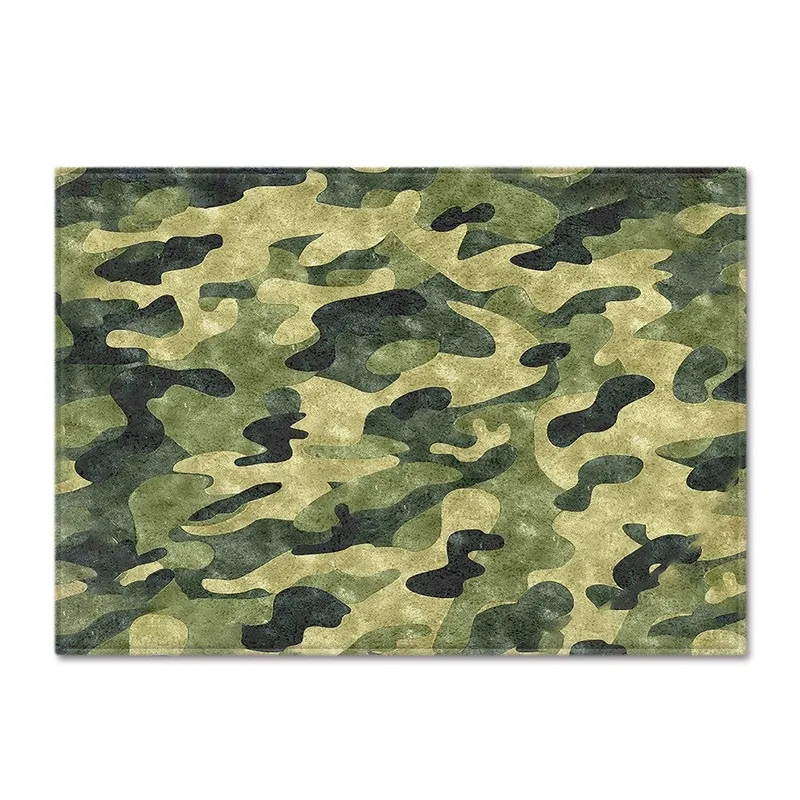 

Mo Army Camouflage Printing Carpet Green Color Pink Occident Fashion Living Room Bedroom Mat Bathroom Rug Set Area Rug Large