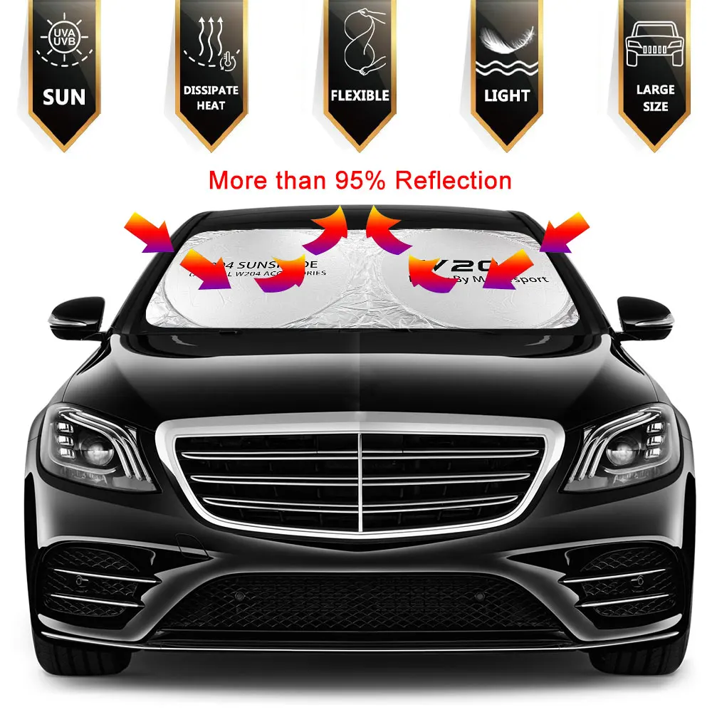 

Car Windshield Sun Shade Cover For Mercedes W203 W204 W205 W211 W212 W213 W124 W176 W108 W126 W140 Accessories Anti UV Reflector