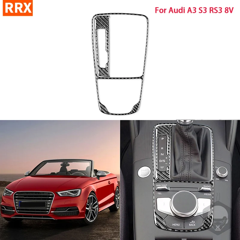 

Для Audi A3 S3 RS3 8V 2013-2019 фотопанель рамка Обложка отделка настоящая наклейка из углеродного волокна автомобильные аксессуары