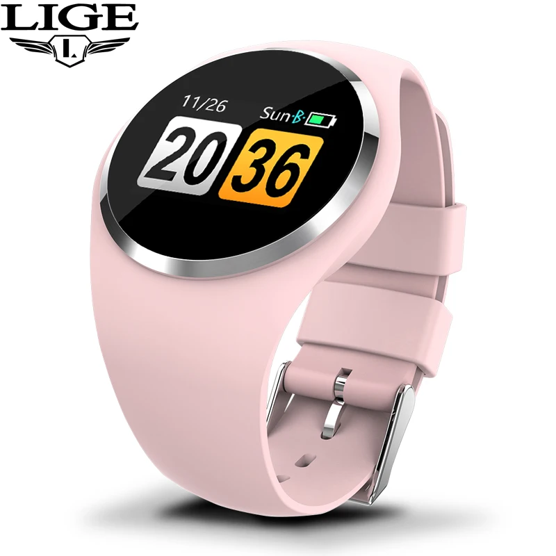 LIGE2019 умный браслет для женщин IP67 Водонепроницаемый трекер фитнес-активности