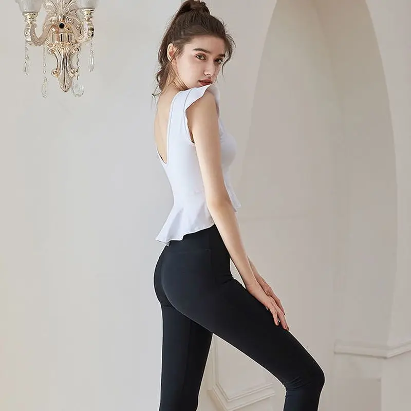 

2021 New Fashion Yoga Clothes Female Summer Professional High-End Temperament Fairy Clothing Fitness Sports Vest