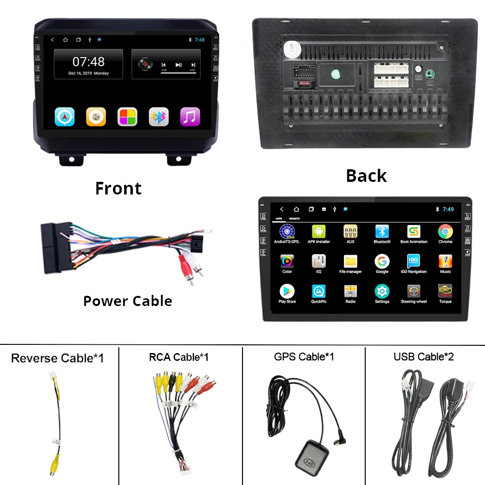 

2din Android 9.0 Car Radio For Jeep Wrangler 2018 Navigation Gps Muitimedia Video Player Wifi Stereo Head Unit Car Dvd Player
