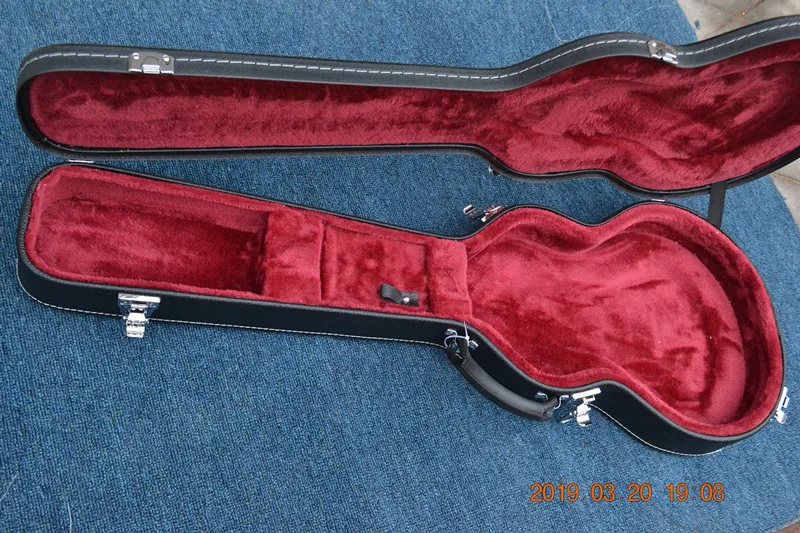 Новый черный твердый корпус для электрогитары LP/ST красная деревянная внутренняя