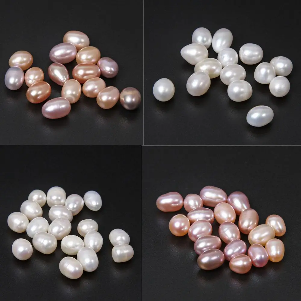 

3-10mm No Hole Natural Pearl Bead Undrilled Rice Shape Freshwater Pearl Beads for Decoration Jewelry Making DIY Accessories
