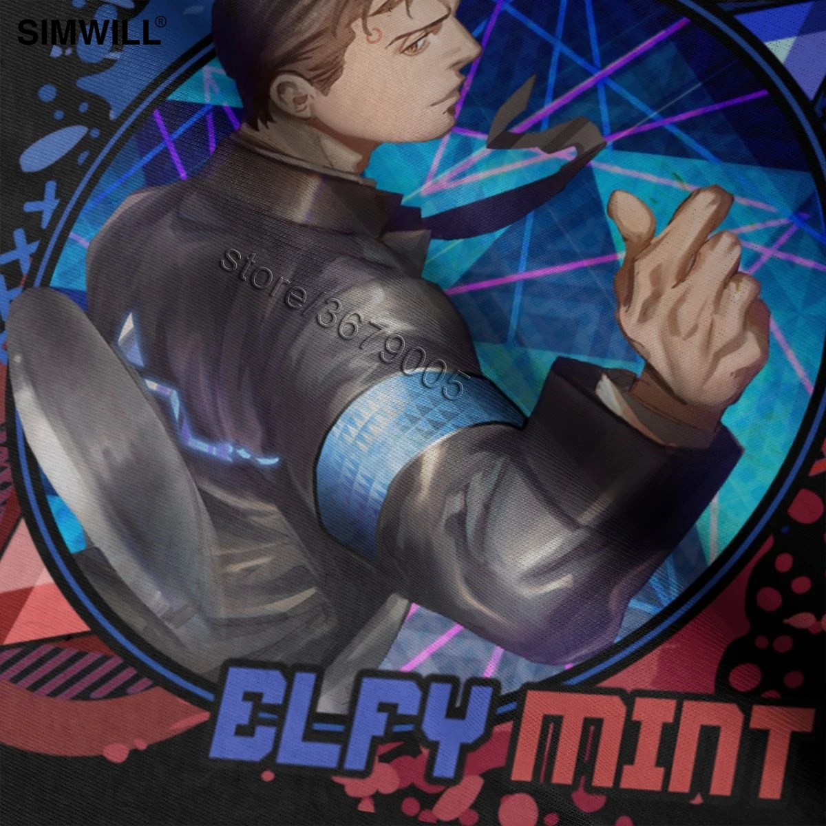 Detroit Become Human Tee Shirts Men Funny Short Sleeve Eco Cotton T Shirt O-neck T-shirt DBH Connor Tshirt | Мужская одежда