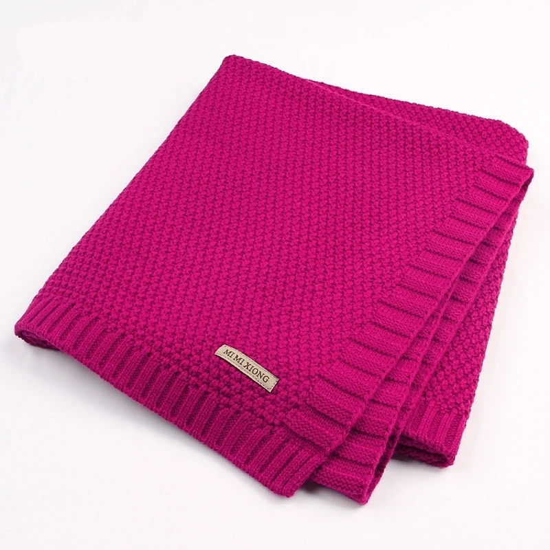 

Baby-Blanket Knitted Newborn Blankets Super Soft Stroller Wrap Infant Swaddle Kids Inbakeren Stuff For Monthly Toddler Bedding