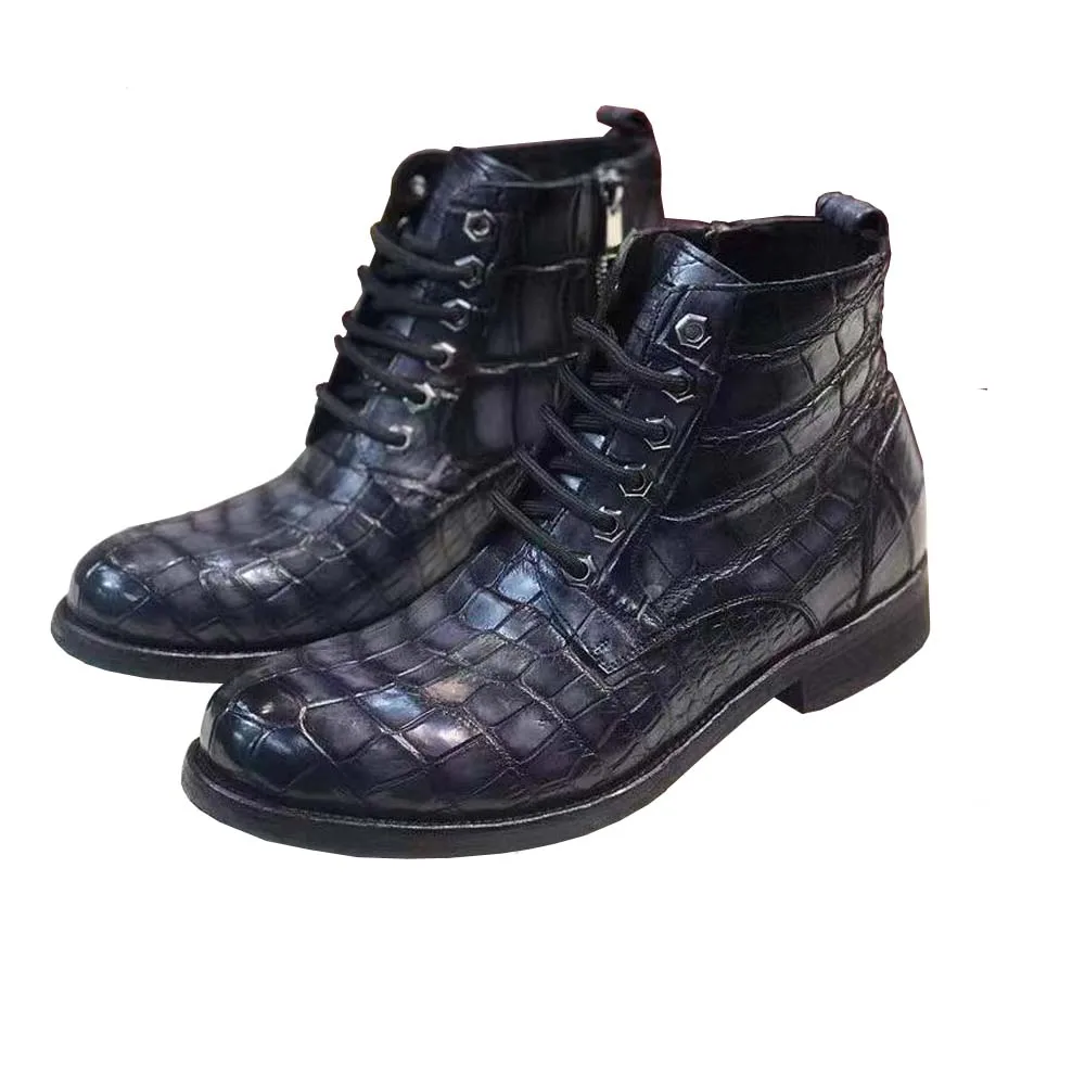 

yingshang men boots men crocodile leather shoes male crocodile boots crocodile shoes male boots brush color shoes