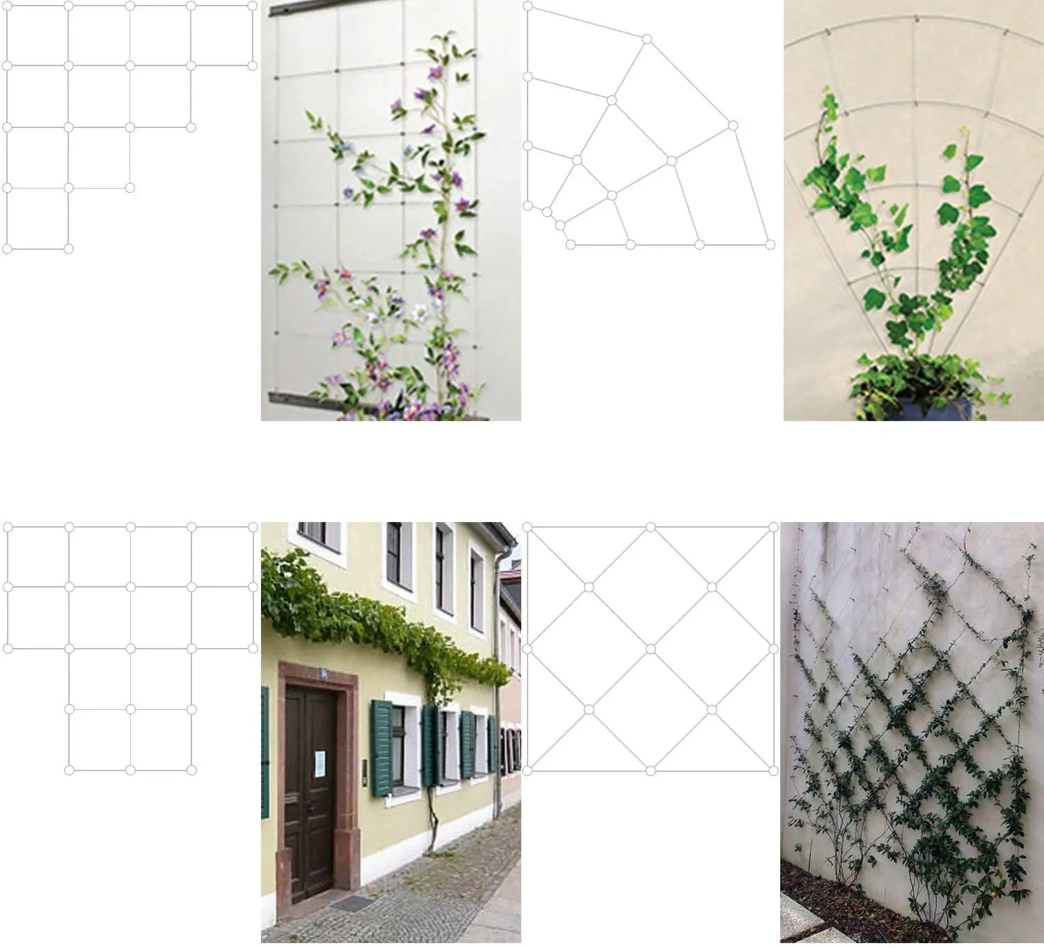 

20Pcs Green Wall Stainless Steel Hubs Wire Trellis Kits For Climbing Plants, Vines And Green Wall For 1/8" Wire Rope Cable